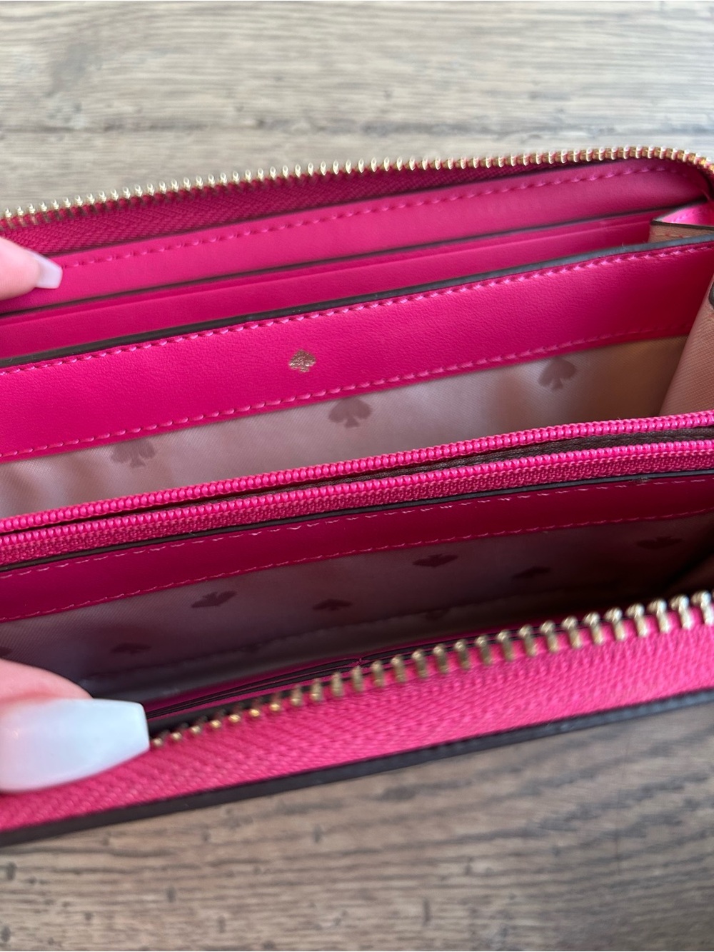 kate spade Fuschia Zip-Around Leather Wallet - Picture 5 of 8